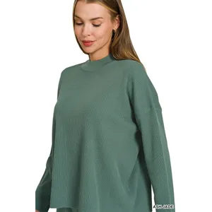 Zenana Viscose Sweater Top &‎ Pants Set - Ash Jade - Small thumbnail 8