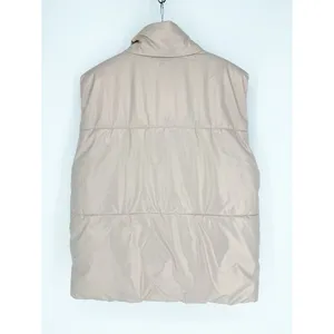 Fabletics Oversized Reversible Puffer Vest Women's Size L Pink Tan Gorpcore‎ thumbnail 3