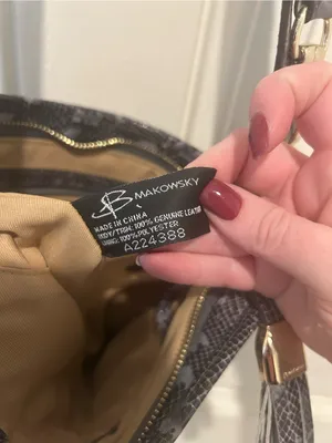 b. makowsky Black & Gray Patterned Shoulder Bag thumbnail 5