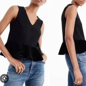 J.crew velvet peplum cropped tank size small thumbnail 2