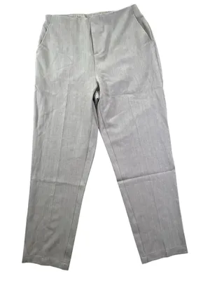 Halara Mid Rise Pocket Casual Tapered Pants Ankle Length‎ Light Gray Small thumbnail 1