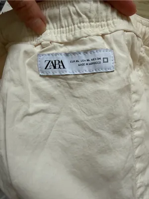 Zara Cream High Rise Pleated Relaxed Pants Minimalist Scandinavian Capsule thumbnail 3