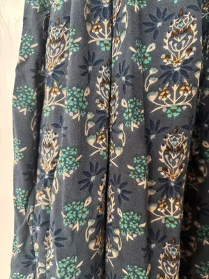 NATURAL LIFE Sara Embroidered Floral Mini Dress Dark Teal Medallion‎ Size XS thumbnail 9