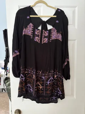 Free People Rhiannon Embroidered Mini Dress thumbnail 3