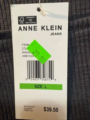 Anne Klein Ribbed Square Neck Knit Top Gray Sz L NWT thumbnail 5