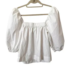 SWEEWË Puff Sleeve Blouse‎ in White Sz Medium thumbnail 1