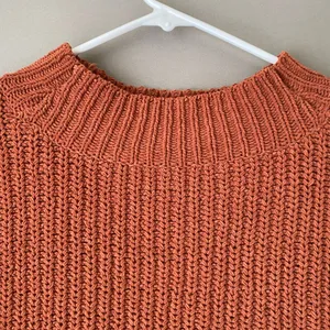 Aerie Relaxed‎ Shabby Slouchy Moody Earth Colors Chunky Knit Sweater XS Orange thumbnail 7