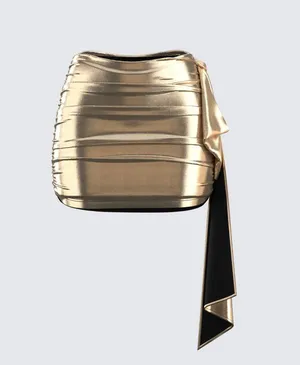 Finesse metallic gold skirt thumbnail 1