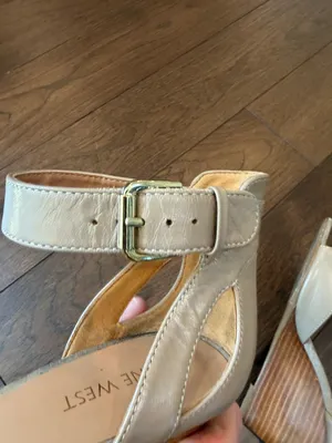 Nine West Wedge Ankle-Strap Sandals in Taupe - C16-026 thumbnail 9