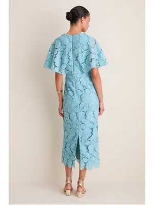 Tuckernuck Cameo Blue Eyelet Cape Leah Dress 8 Tea Garden Party Wedding Bridal thumbnail 5