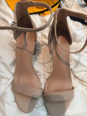 Madden Girl Blush-Tan Ankle Strap Heels thumbnail 1