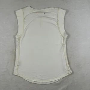 We The Free‎ Free People Ivory Cotton Muscle Tank Top Exposed Seams Large thumbnail 8