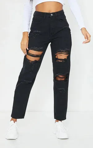 Distressed Mom Jeans thumbnail 1