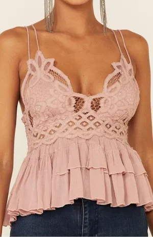 Free People Adella Dusty Mauve Size S Reg $68 Approx. 19.5” Length 69% Viscose 19% Nylon 12% Cotton Bottom 100%Viscose thumbnail 1