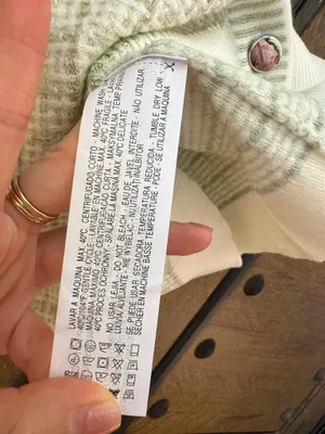 Mango Greenish Cream Tweed Sleeveless Button Cardigan Size XS thumbnail 3