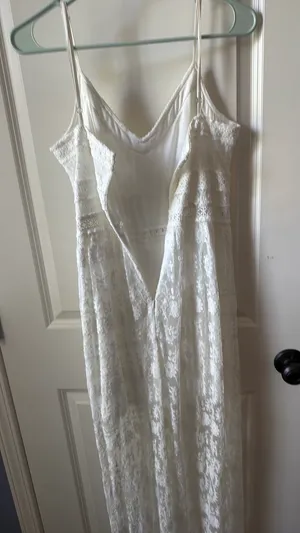 Altar'd State Dress White Lace Maxi thumbnail 2