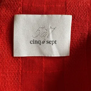 Cinq à Sept Red Puff Sleeve Babydoll Mini Dress M Mediterranean Vacation‎ Resort thumbnail 6
