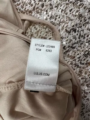 Lulu’s Wish Granted Beige Sequin Maxi Dress • Large • NWT thumbnail 16