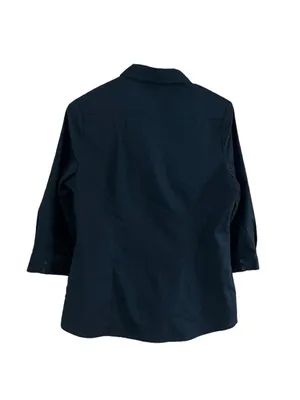 Atmosphere Black Button Up Three Quarter Sleeve Size 8 thumbnail 3