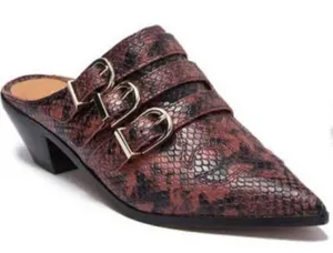 ‎Joie Cabery Snake Embossed Leather Mule thumbnail 1