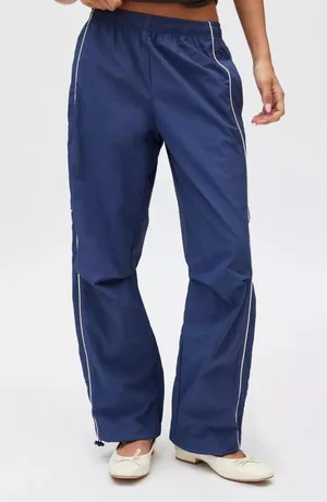 BDG Urban Outfitters Navy Nylon Baggy Pants thumbnail 1