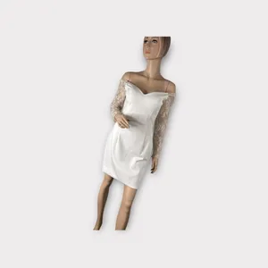 Sherri Hill 51361 Off‎ The Shoulder Wedding , Prom Dress SZ 6. Ivory thumbnail 5