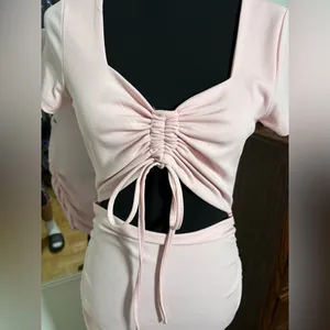 SHEIN Blush Pink Cut-Out Mini Dress thumbnail 8