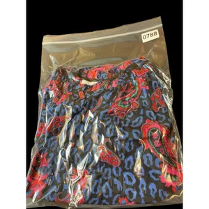 Land And Sea Vintage Ames Bold Blue Pink Floral Midi Elastic Waist Skirt M NWT thumbnail 12