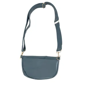 Simply Southern Crescent Sling Bag Blue Faux Leather‎ Crossbody Purse Fanny Pack thumbnail 7