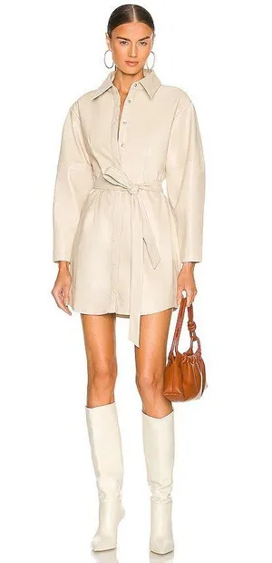 Elliatt Sabrina Dress in Bone Small thumbnail 1