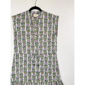 Perry Walker Womens Dress Green Floral Mini Cap Sleeve A Line Boho 1 US Small thumbnail 4