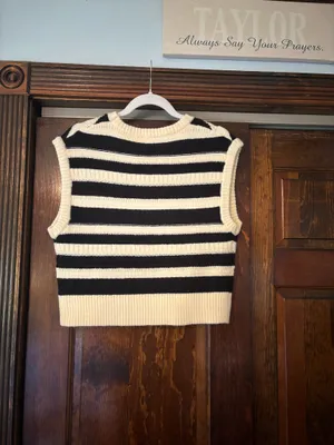 Hem & Thread Striped Sweater Vest thumbnail 2