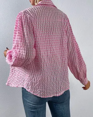 Essnce Plaid Print Button Front Shirt thumbnail 2