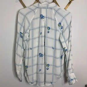 NWT Free People Window To My Soul Blue Floral Button Up XS thumbnail 9