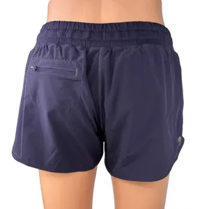 Lululemon Hotty Hot Navy Blue Elastic Waist Stretch Athletic Running Shorts 2 thumbnail 3