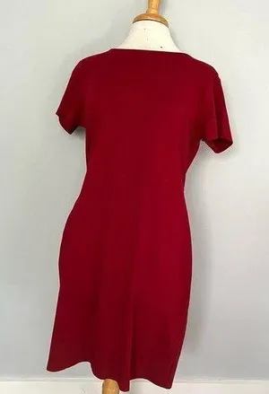 NWOT Old Navy Red Stretchy Short Sleeve Sheath Dress Size L thumbnail 1