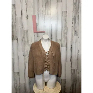 NUDE brown sweater size large Tan thumbnail 2