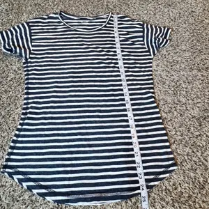 Madewell‎ Womens Navy Blue White Striped Short Sleeve Crew Neck Tee E7709 XS thumbnail 4