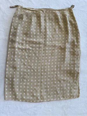 Vintage Newport News 100% Silk Polka Dot Midi Skirt Size 6 Quiet Luxury thumbnail 2