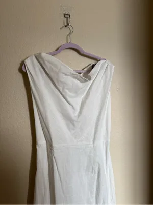 Billie‎ J Lucie Maxi Dress Sz 8 NEW white off shoulder elevated versatile thumbnail 5