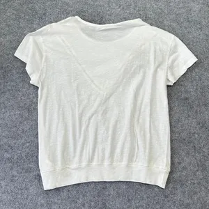 Lucky Brand Women's Size Small White Lace Eyelet Slub Cotton‎ T-Shirt Top Casual thumbnail 6
