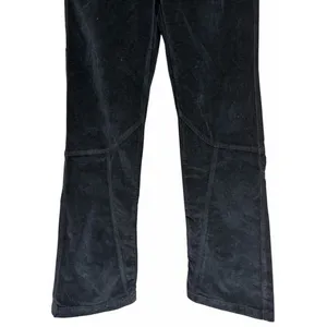 Free People Hit‎ Back Slim Flare Pants Black Velvet Women's Size 8 thumbnail 5