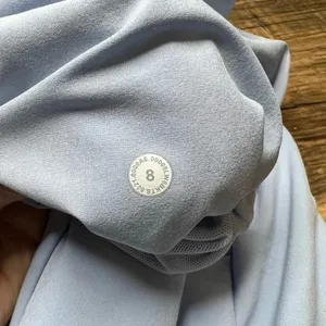 Lululemon Beyond the Studio Blue Linen size 8 thumbnail 5