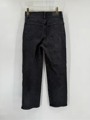 Madewell washed black The Perfect‎ Vintage Wide-Leg Jean size 26 thumbnail 4