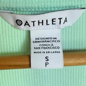 Athleta Uptempo‎ Ribbed Henley V Neck Top Sz S thumbnail 4