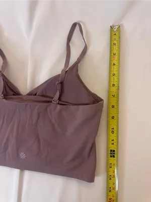 Athleta Dusty Mauve Ruched Cutout Bralette Tank thumbnail 6