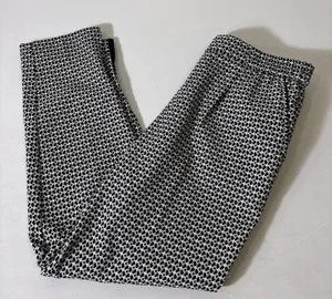 Anthropologie Larkin Jacquard Tapered‎ Trouser Ankle Pants Women Size Medium thumbnail 1