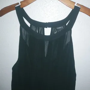 Torrid 3X Elegant Halter Black Keyhole Back Button Closure Dressy Formal Top thumbnail 2