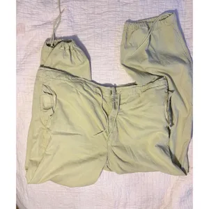 Topshop Sage Green Cotton Linen Blend Utility Jogger Pants Size US 8-10 M thumbnail 4