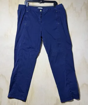Chico's Women's Navy Utility Cargo Pants Size 25 Pull On‎ Stretch Casual Travel thumbnail 1